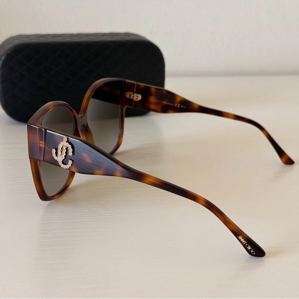 New! Jimmy Choo Elegant Brown Sunglasses, Noemi/S 086HA, Authentic